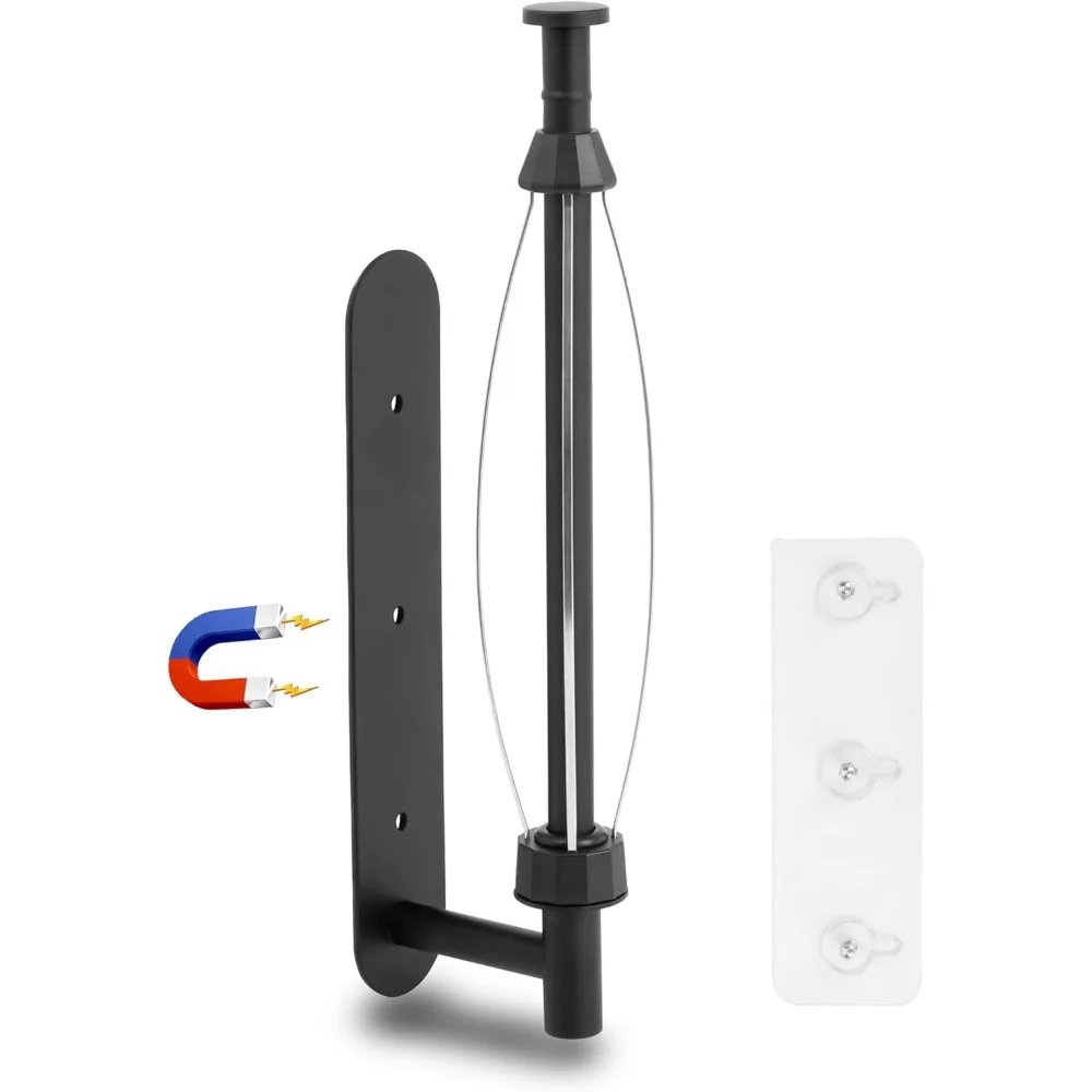 

Magnetic Wall Paper Towel Holder, One-Hand Use, Self-Adhesive, Strong Magnet, for Fridge/RV, Black.