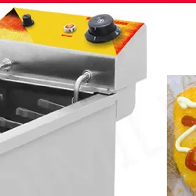Freidora Eléctrica Coreana para Corn Dogs de Mozzarella, Máquina Freidora de Corn Dogs, Máquina Freidora de Palitos de Hot Dog con Queso
