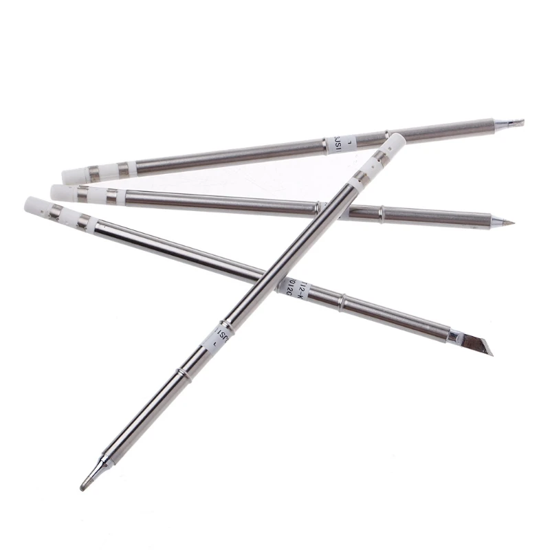 4 / 5 Pcs T12 Series Solder Iron Tips For Hakko FX951 BAKON 950D Soldering Station