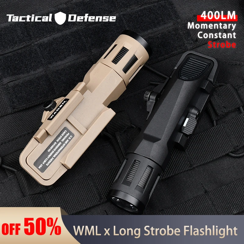 

WMLx White - Gen2 Tactical Weapon scout light strobe Gun Airsoft Helmet Light momentary constant Rifle LED Flashlight 20mm Rail