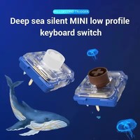 Kailh Deep Sea Silent Mini Low Profile Switch Lonely Island/Whale Fall Mini Mechanical Keyboard Switches Hot-Swappable for Hitbo
