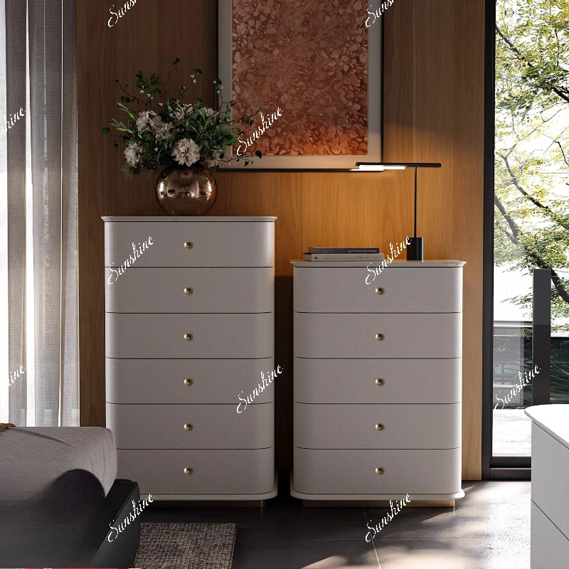 

Solid wood five buckets, bedside bedroom storage, storage, bedside small narrow cabinet modern and simple