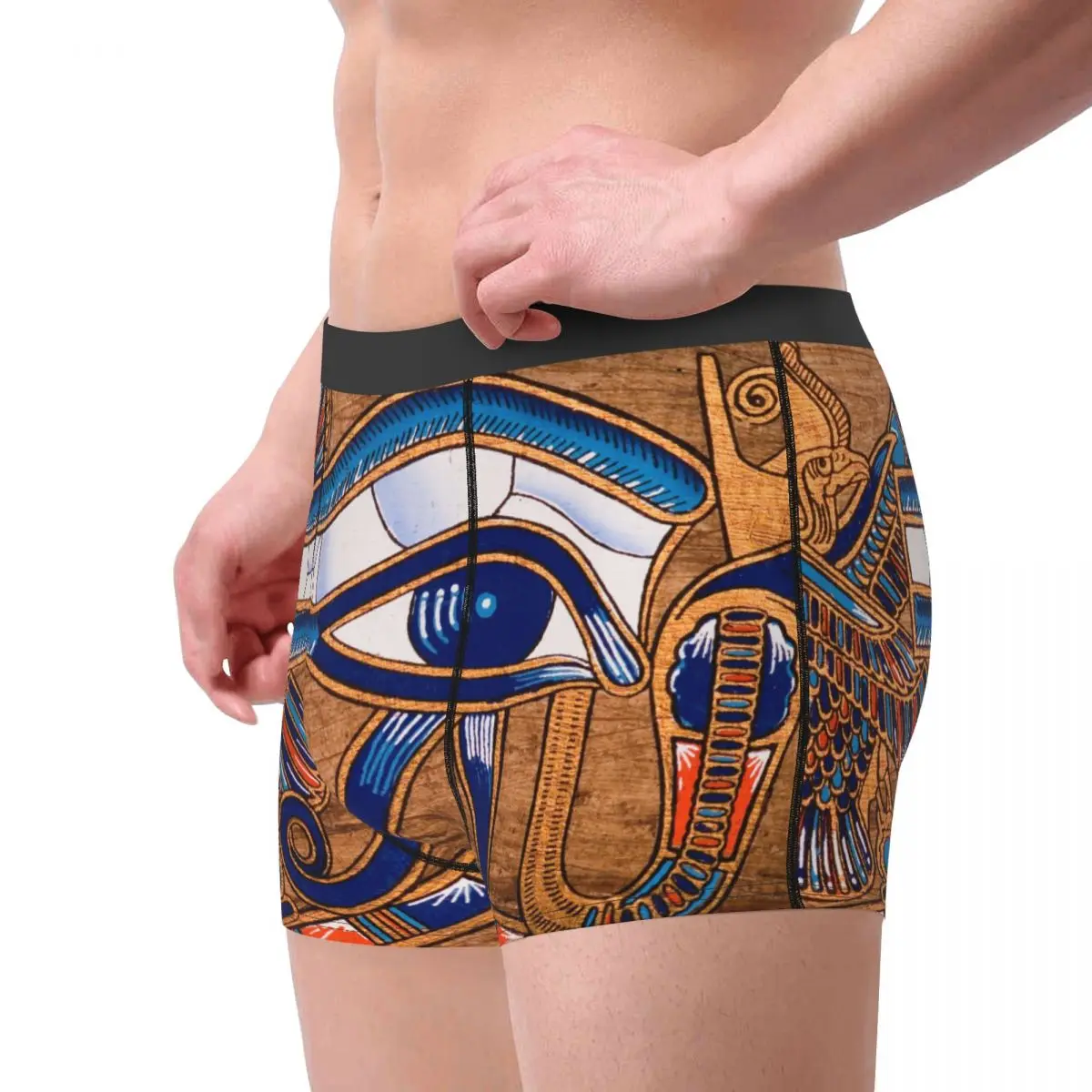 Male Panties Men's Underwear Boxer Egyptian Papyrus Horus Eye Underpants Comfortable Shorts