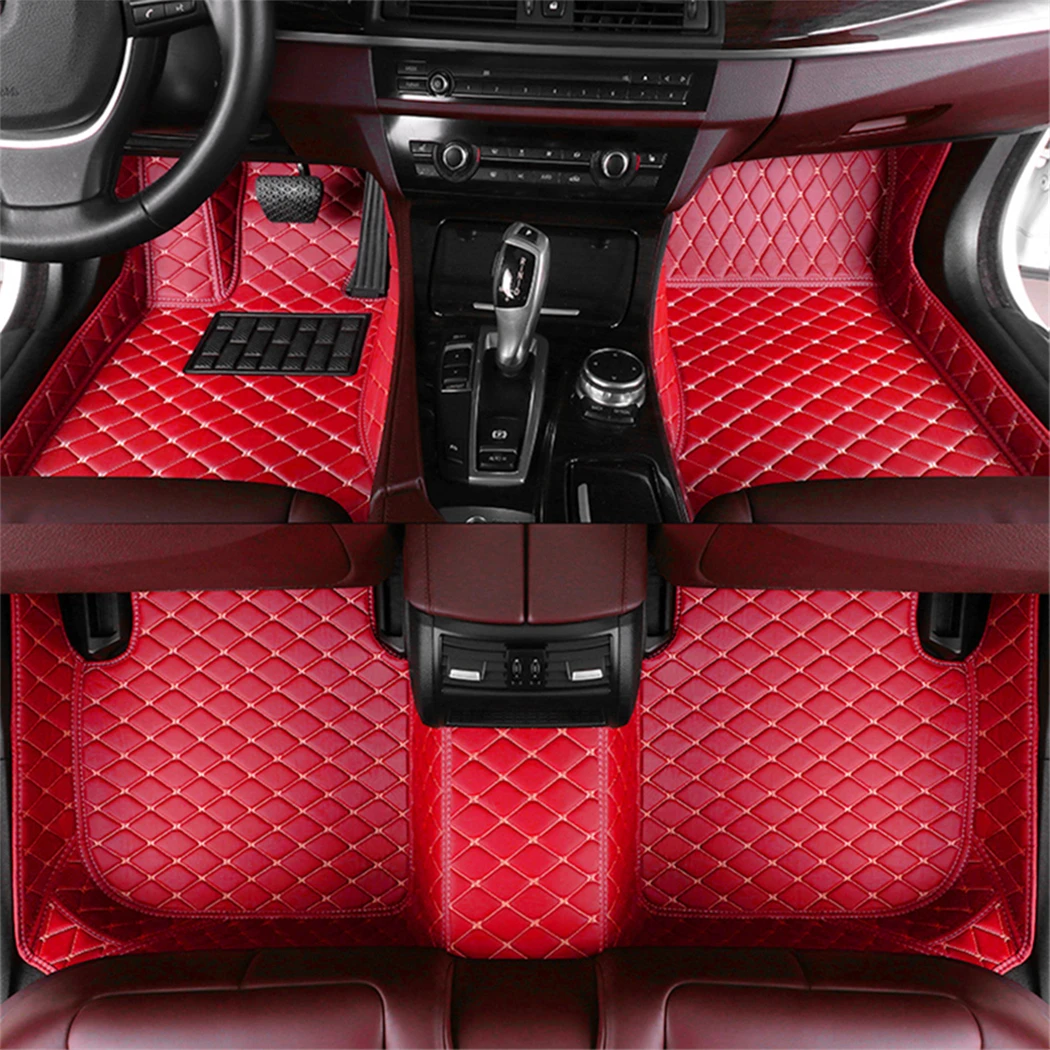 Car Floor Mats For Dodge Challenger 2015-2020 Rear Row Hump Length Leather Carpets Rugs Waterproof Auto Interior Accessories