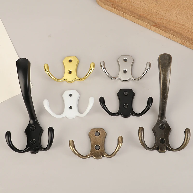 Modern 3/2 Hooks Coat Hook Wall Mounted Robe Clothes Rack Hat Wall Hanger For Bedroom Entryway Clothes Coat Hook