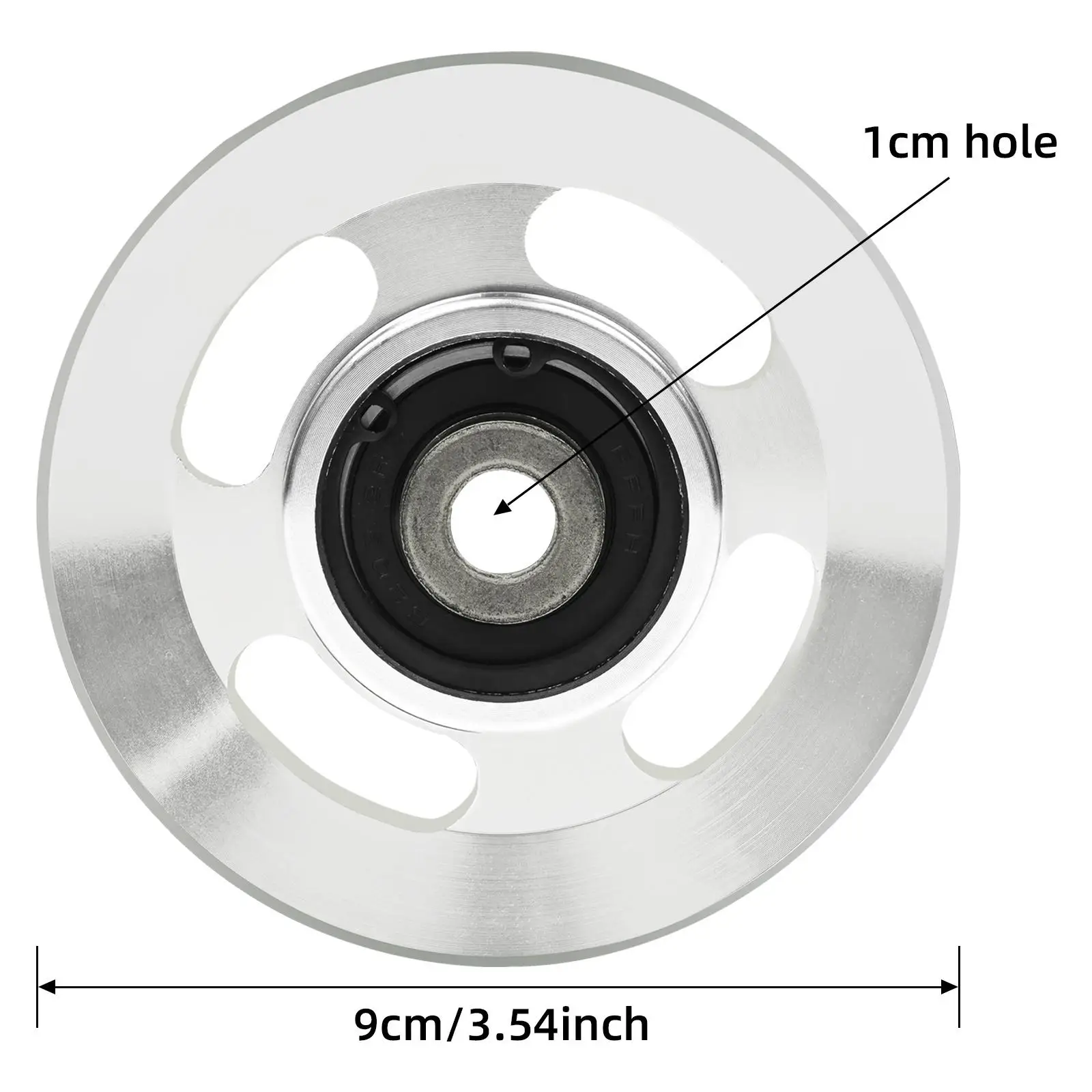 2pcs 90mm/3.54in Aluminum Alloy Pulley Tool Accessories Sports Lift Load Pulley Cable Pulley Gym Wheel Bearing