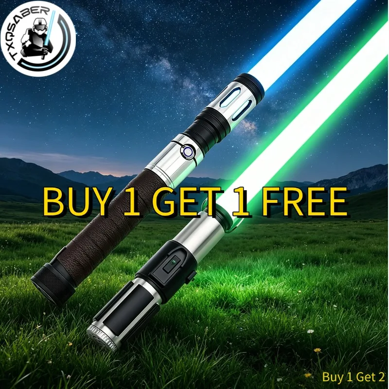 Réplica TXQSABER del sable de luz Neo Pixel del Maestro Yoda, con sonidos de oscilación suave, cambio de color, Bluetooth, encendido por gestos, espada láser.