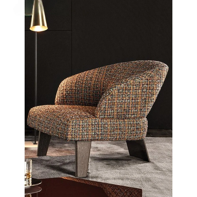 

Single sofa chair light luxury modern simple leisure chair balcony recliner small apartment living room furniture