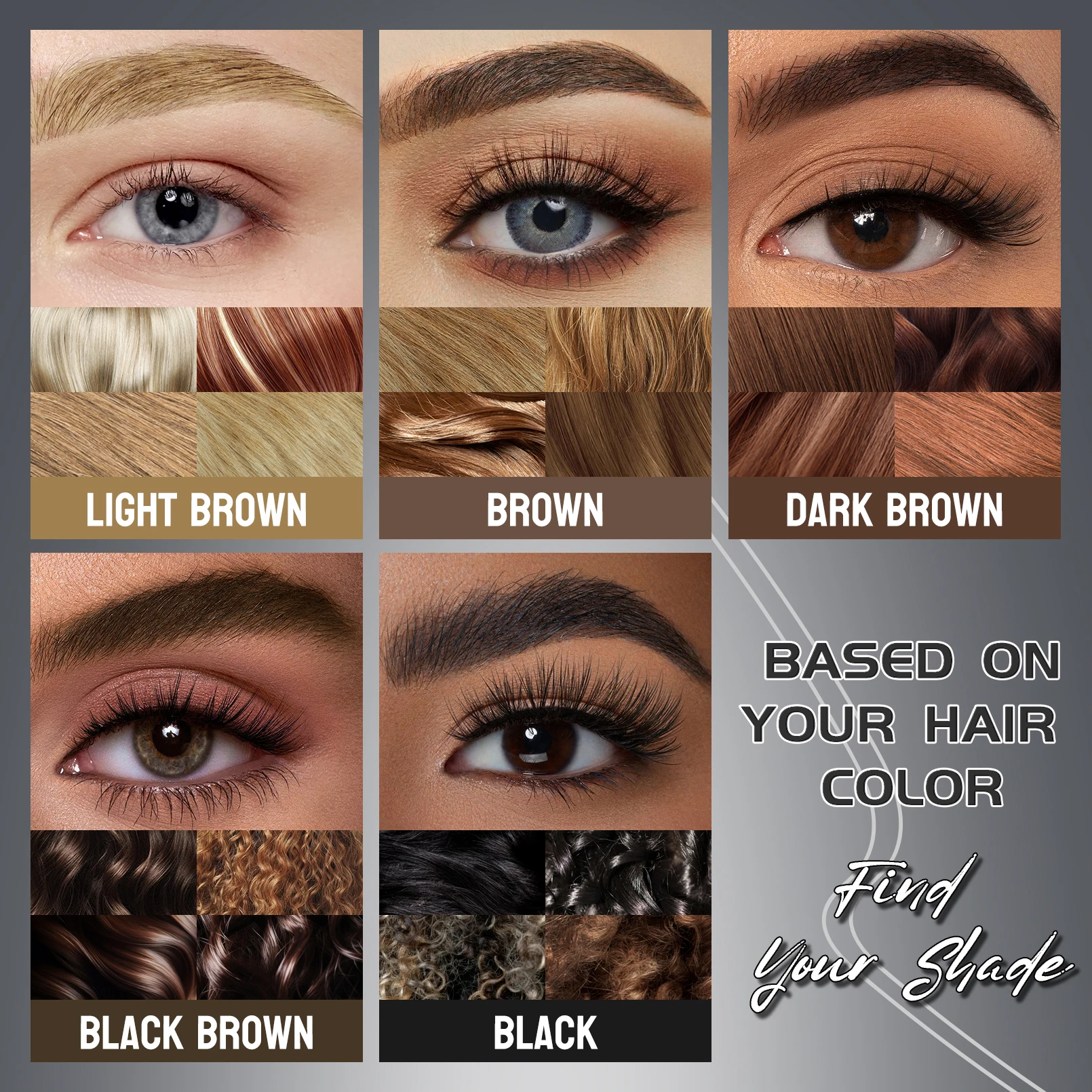 Two-Pronged Dual-Head Two-In-One Eyebrow Pencil, Light Brown, Brown, Dark Brown, Black-Brown, Black Liquid Eyebrow Pencil, Ultra-Fine Lines, Easily Creates Natural-Looking Eyebrows, Long-Lasting, Waterproof, Sweat-Proof, Does Not Smudge, Suitable for Beginners and Professional Makeup Artists