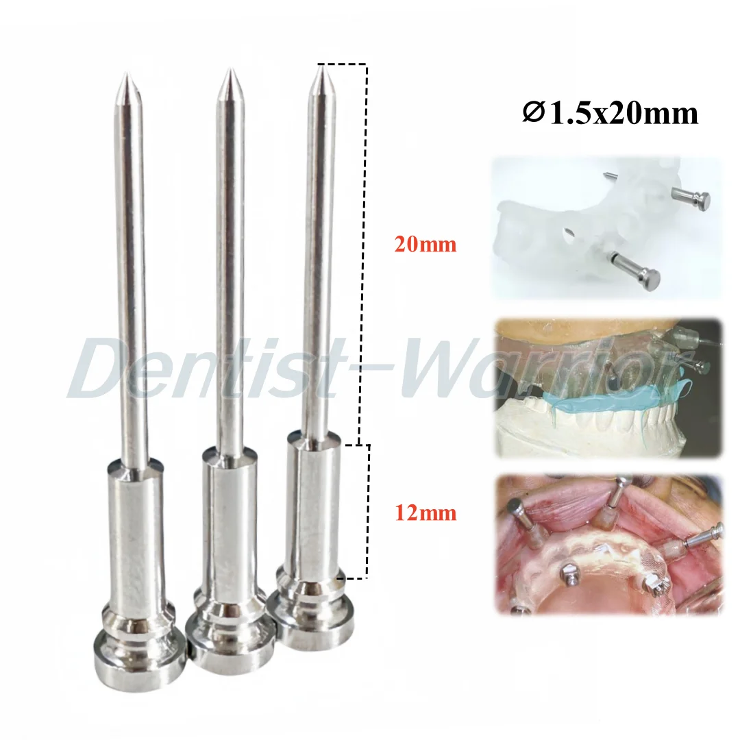 ∅1.5mm Dental Anchor Pin Long 20mm Guided Implant Fixation Pin Anchorage Digital Universal Guided Sleeve