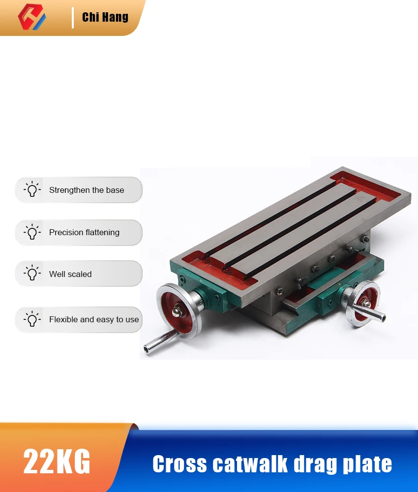 Multifunctional Precision Cross Slide Table,Mini Dovetail Manual Slide for Drilling Milling,Two-Way Moving Drag Plate