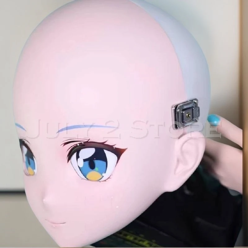 Anime Kigurumi máscara facial femenina juego de Anime Cosplay cabeza Base cráneo casco completo Cosplay accesorios DIY juego de rol B juego de rol