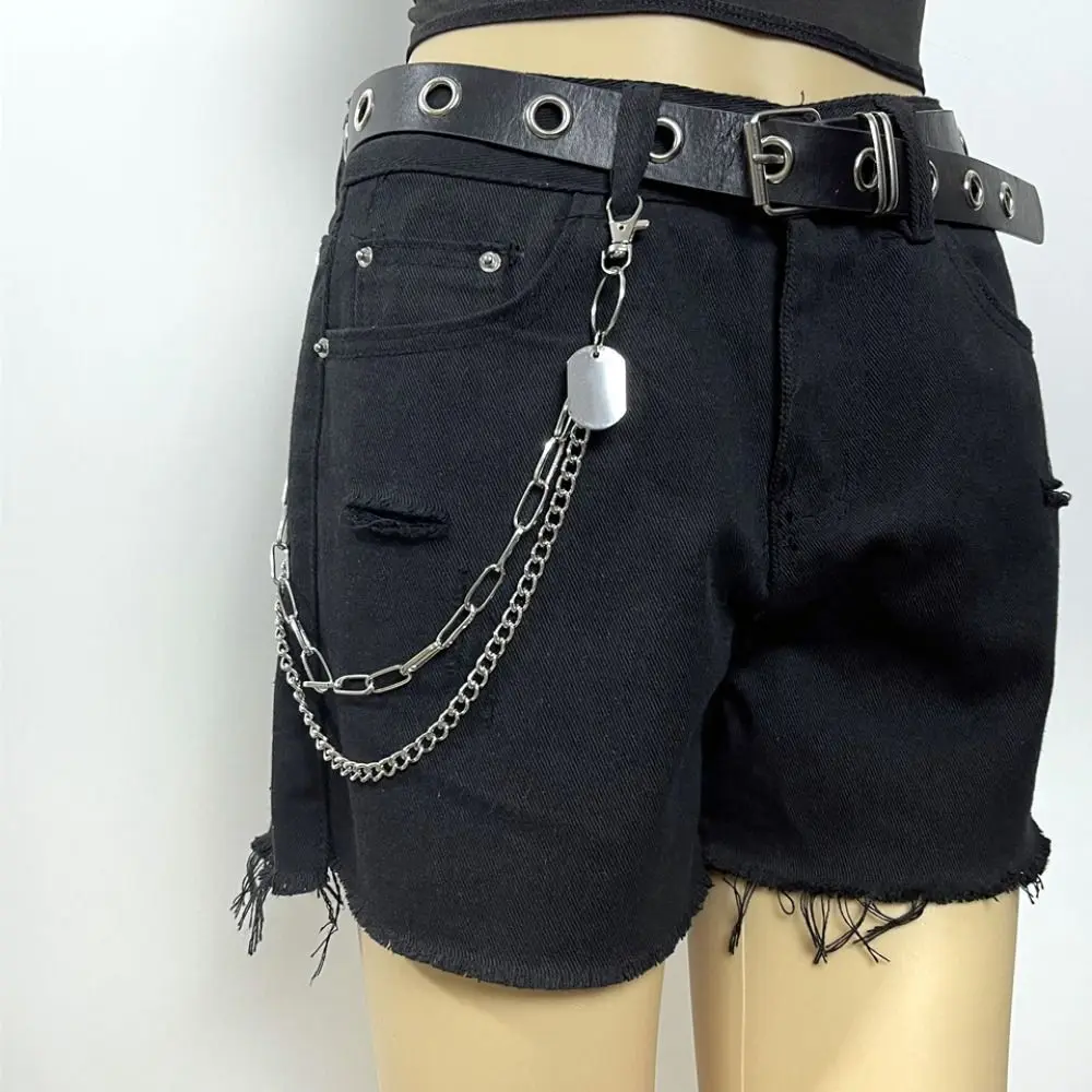 

Fashion Gothic Metal Tags Waist Chain Hip Hop Hipster Layered Jeans Chain Harajuku Y2K Tassel Pant Chain For Women Man