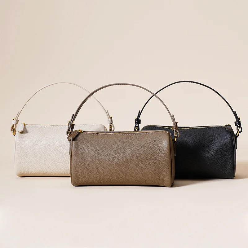 حقيبة كروس نسائية من الجلد الطبيعي تحت الإبط - حقيبة بمقبض علوي بسيطة ومتعددة الاستخدامات لملابس اليومية #1