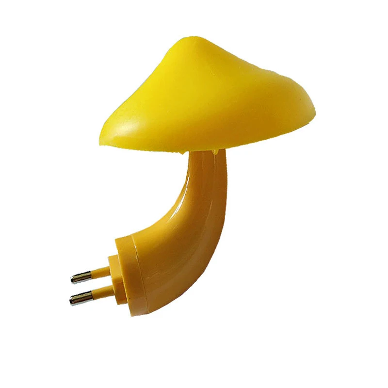 Home Decor Mushroom Plug Wall Night Light Low Energy Consumption Children Bedroom LED Lamp Light Induction Atmosphere Night Lamp