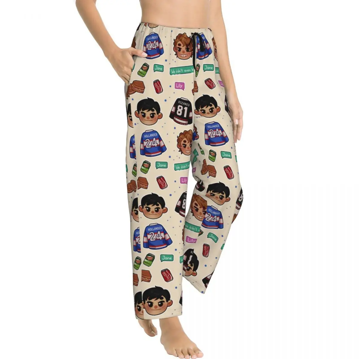 Heated Rivalry Women Loungewear pants Loose-Fit Cute Hollanov Pajama Pants Dorm