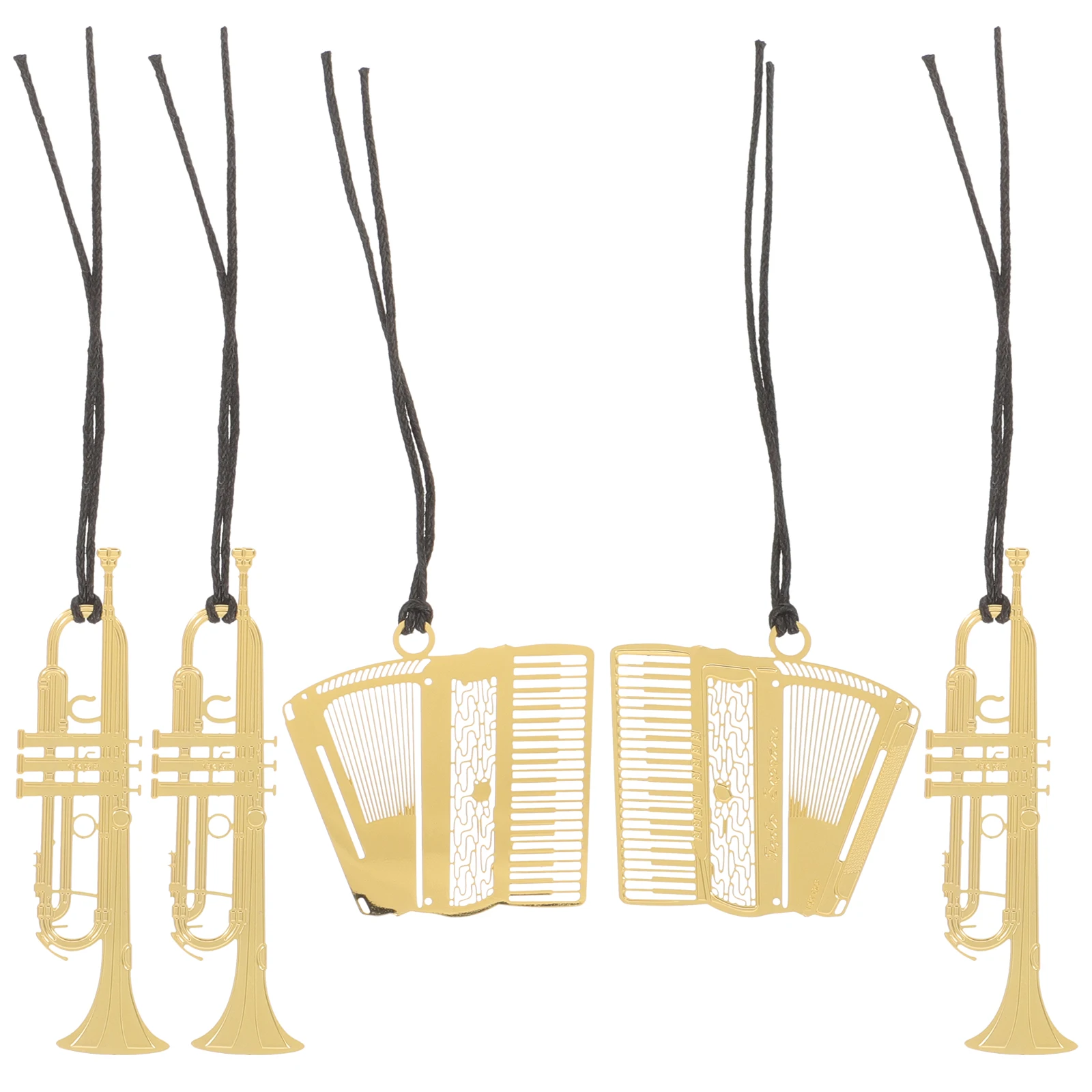 Metal Bookmark Page Markers Creative Fashion Decorative Marks Musical Instruments Gift