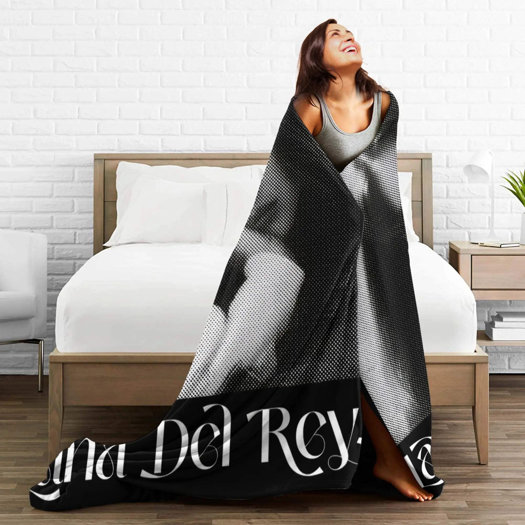 لانا ديل ري المغني الفانيلا رمي البطانيات ألبوم الموسيقى Ldr الإبحار للسرير بطانية محبوكة في الهواء الطلق فائقة النعومة متعددة الوظائف