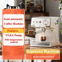 HomeWise EC25 20Bar Household Semi-automatic Coffee Machine ULKA Pump PID Temperature Control Espresso Maker 220V 240V