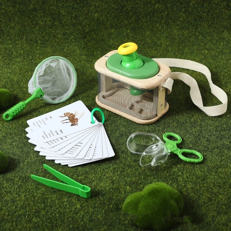 

Outdoor Adventure Pack For Children Insect Observation Box Magnifier Insect Catcher Butterfly Net Educational Fun
