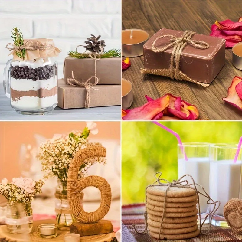 حزمة واحدة من حبل القنب - لون أرضي 2 مم، مناسبة للبستنة وتغليف الحرف اليدوية وديكورات العطلات - ألياف متينة عالية الجودة #5