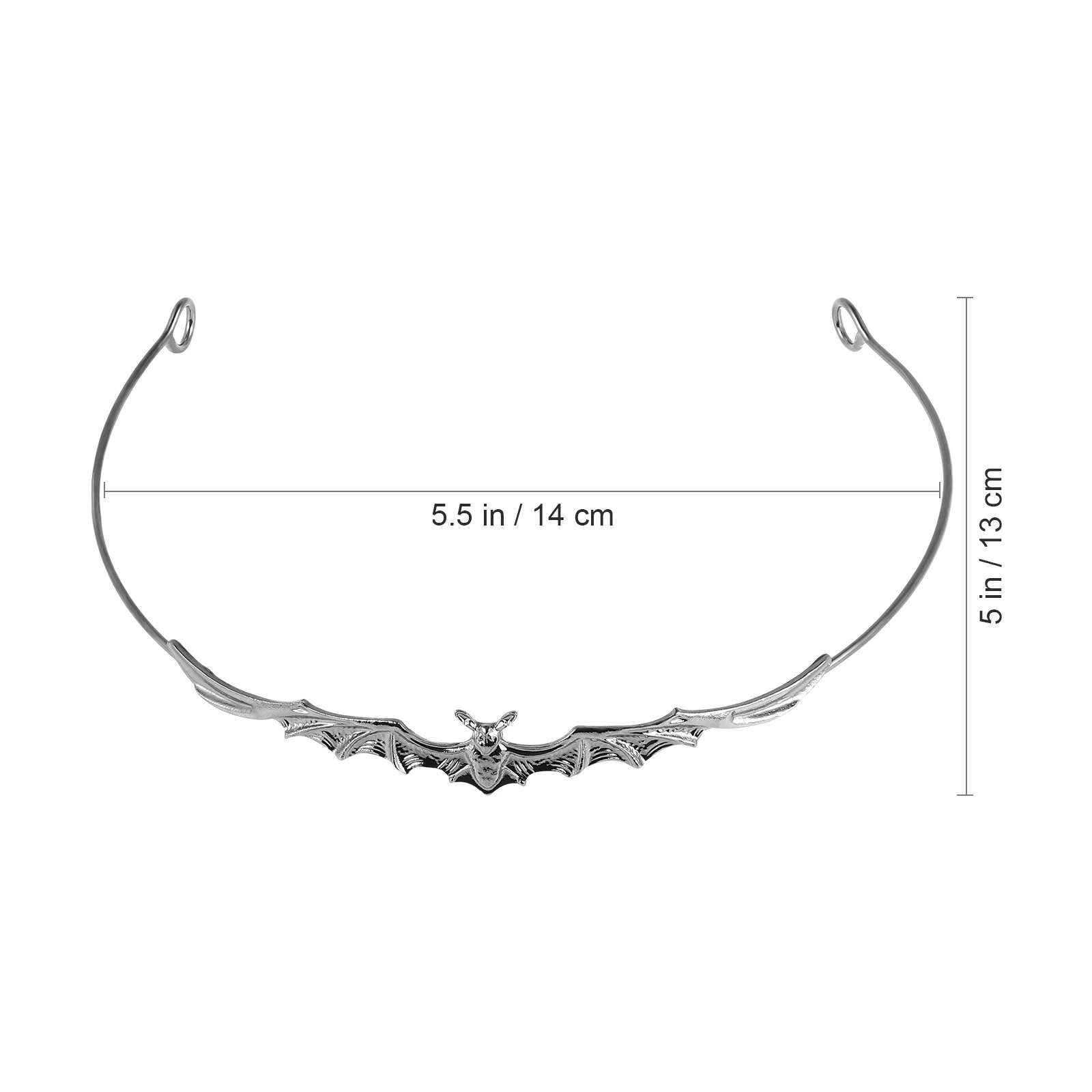 

Cosplay Headband Bat Design Alloy Hair Hoop Halloween Style Party Headdress Lightweight Durable Home Decoration