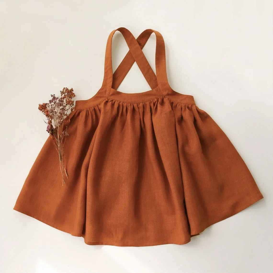 Abito vintage con cinturino per bambina Abito in cotone di lino per bambini Abito primaverile per bambina Abito bohémien per 0-5 anni Vestiti estivi