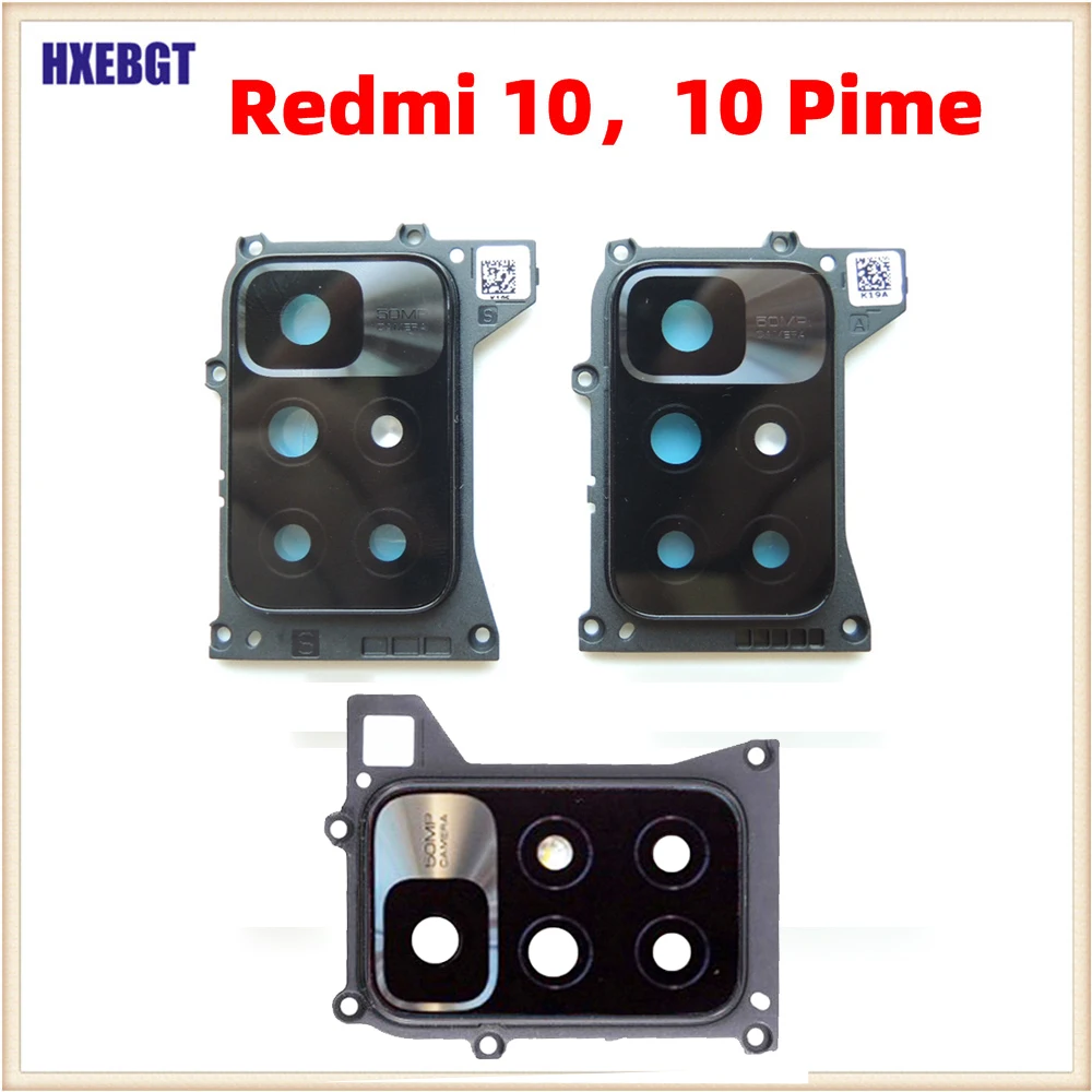 New For Xiaomi Redmi 10 , 10 Prime 50MP 2022 Main Camera Glass Lens With Frame Back Camera Lens Cover Smartphone Parts