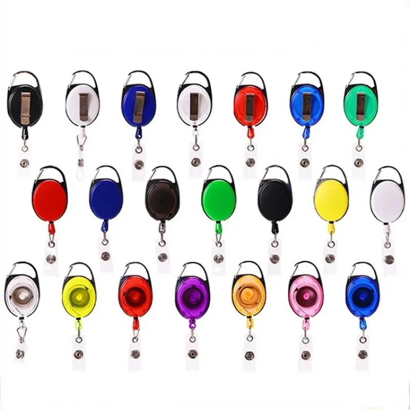 Anti-Lost Keychain ID Tag Multifunctional Retractable Badge Reel Badge Work Pass Holder Cover Sleeve Keychain Card Ccase Sleeve