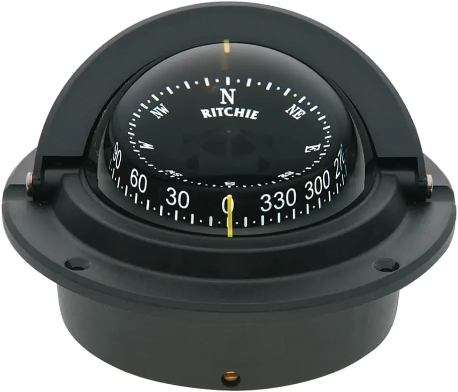 Sport X-21BB Black Housing with Black 2-inch Direct Reading Dial Dash Mount Compass