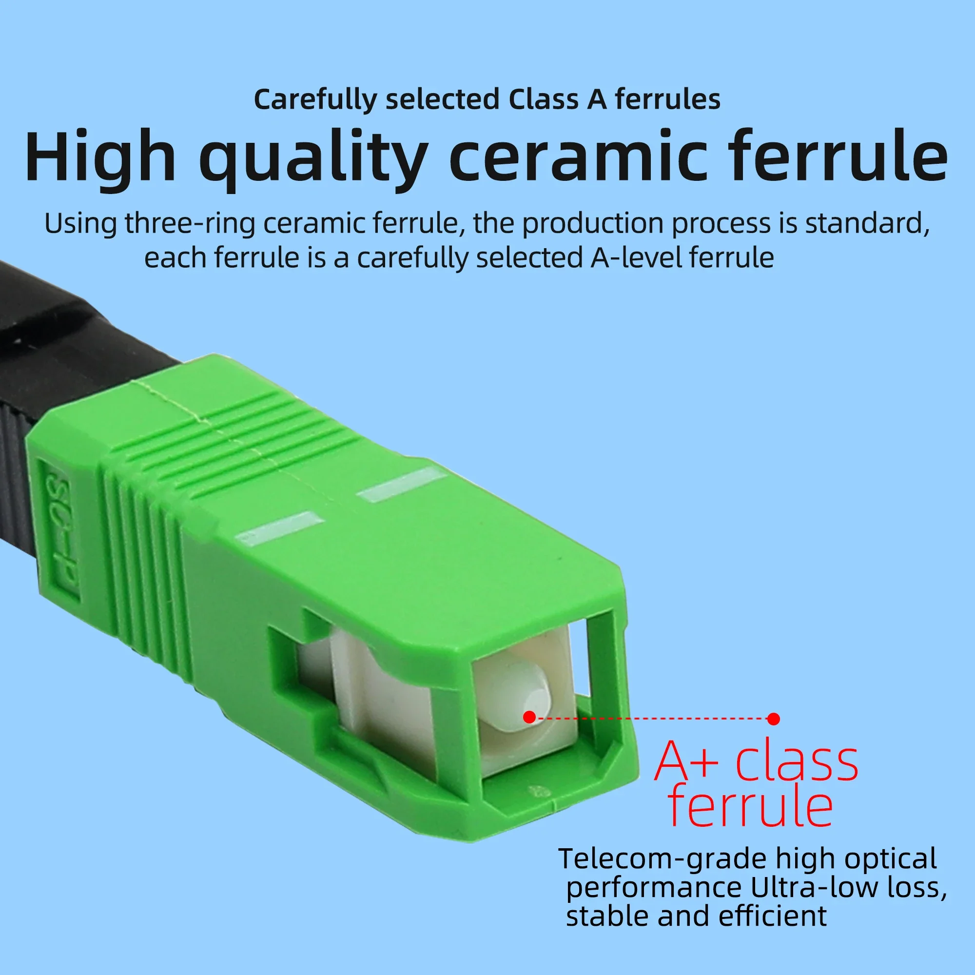 SC/APC Quick Connector Optical Fiber Fusion FTTH Fast Adapter SOC Splice Connector Optical Fiber SC/APC Fast Connector 100Pcs