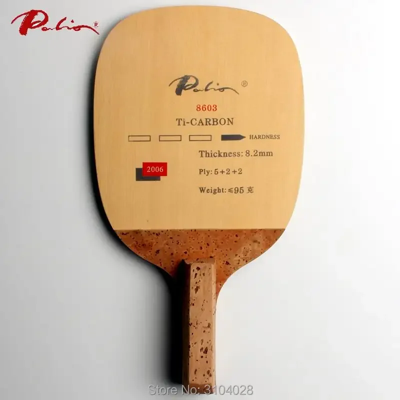 Palio Official 8603 Table Tennis Blade Ti Carbon Cypress Wood JS Japanese Penhold Fast Attack with Loop High Strength Blade