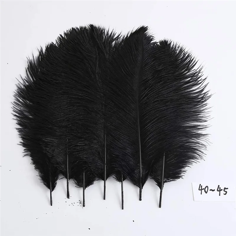 Natural Black Ostrich Feather for Wedding 15-65cm Centerpieces Home Decoration Feathers for Crafts