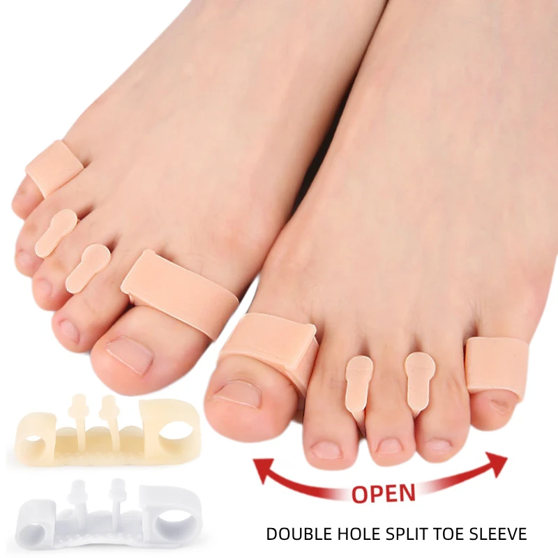 4pieces=2pairs Hallux Valgus Protector Pads Silicone Gel Foot Care Tools Toe Orthotics Corrector Separators Bunion Pain Relieve