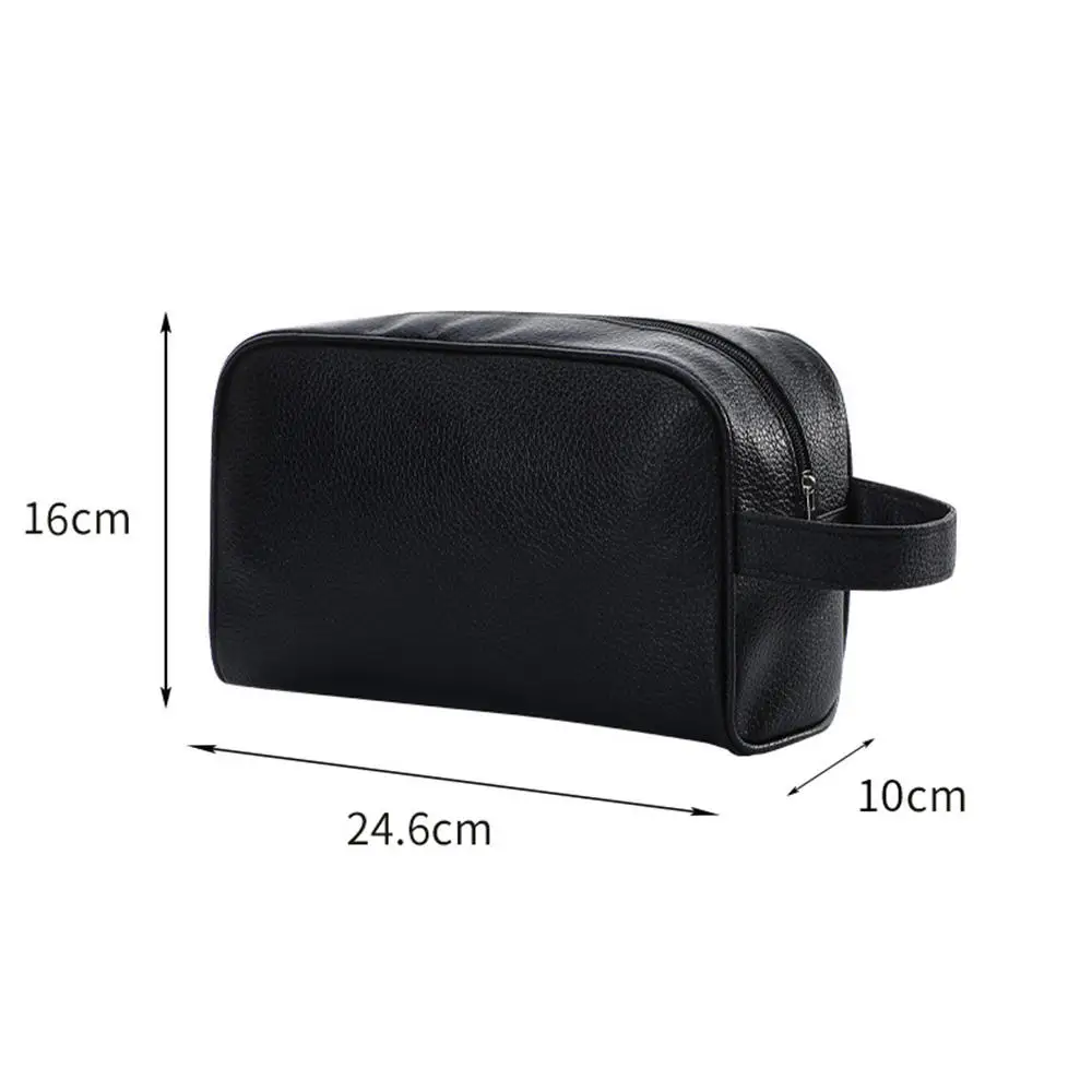 2024 New Large-Capacity Makeup Bag Pu Leather Portable Travel Wash Cosmetic Bag Toiletries Organizer Female Storage Handheld Box