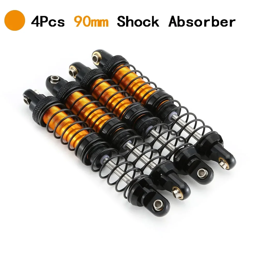 4 STUKS 70mm 80mm 90mm 100mm 110mm 120mm Verstelbare Schokdemper Olie Demper Voor 1/10 RC Crawler Auto TRX4 Axiale SCX10 AXI03007 D90