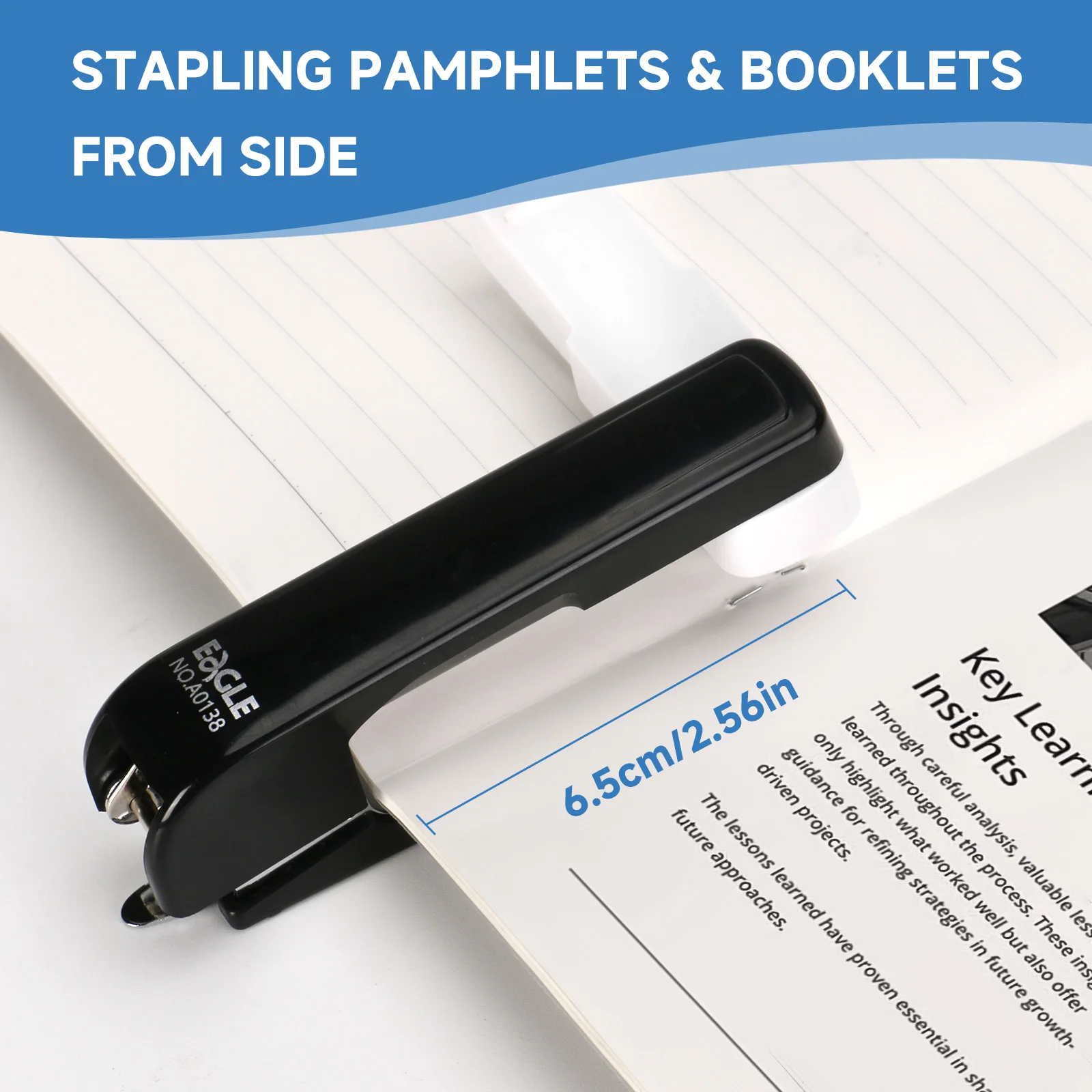EAGLE 3-in-1-Heftgerät mit integriertem Heftklammerentferner, 360 °   Rotation, inklusive 1000 Heftklammern Nr. 10 für den Heimgebrauch im Büro, in der Schule