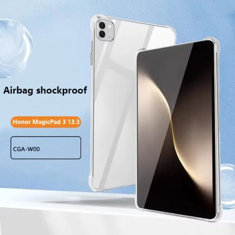 

Прозрачный чехол с подушкой безопасности HD для Honor MagicPad 3 13,3 2025, GT Pro 12,5 Pad 10 9 12,1, GT Pro 12,3 MagicPad 2 GT 11,5 X9a V9 X8a X9 Cover