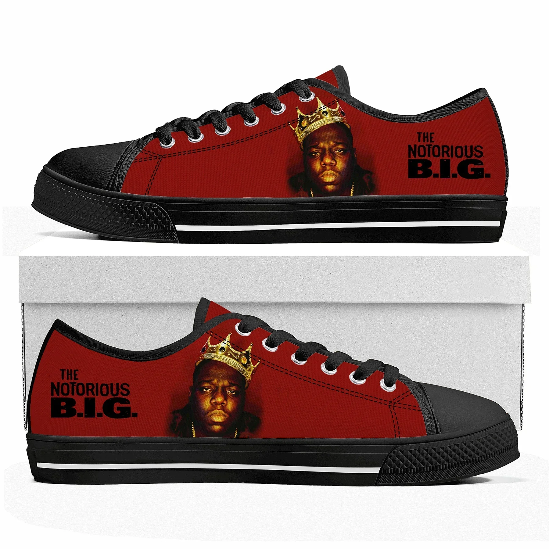 The Notorious Big Low Top Sneakers Mens Women Teenager High Quality Biggie Smalls Canvas Sneaker couple Casual Shoes Custom Shoe