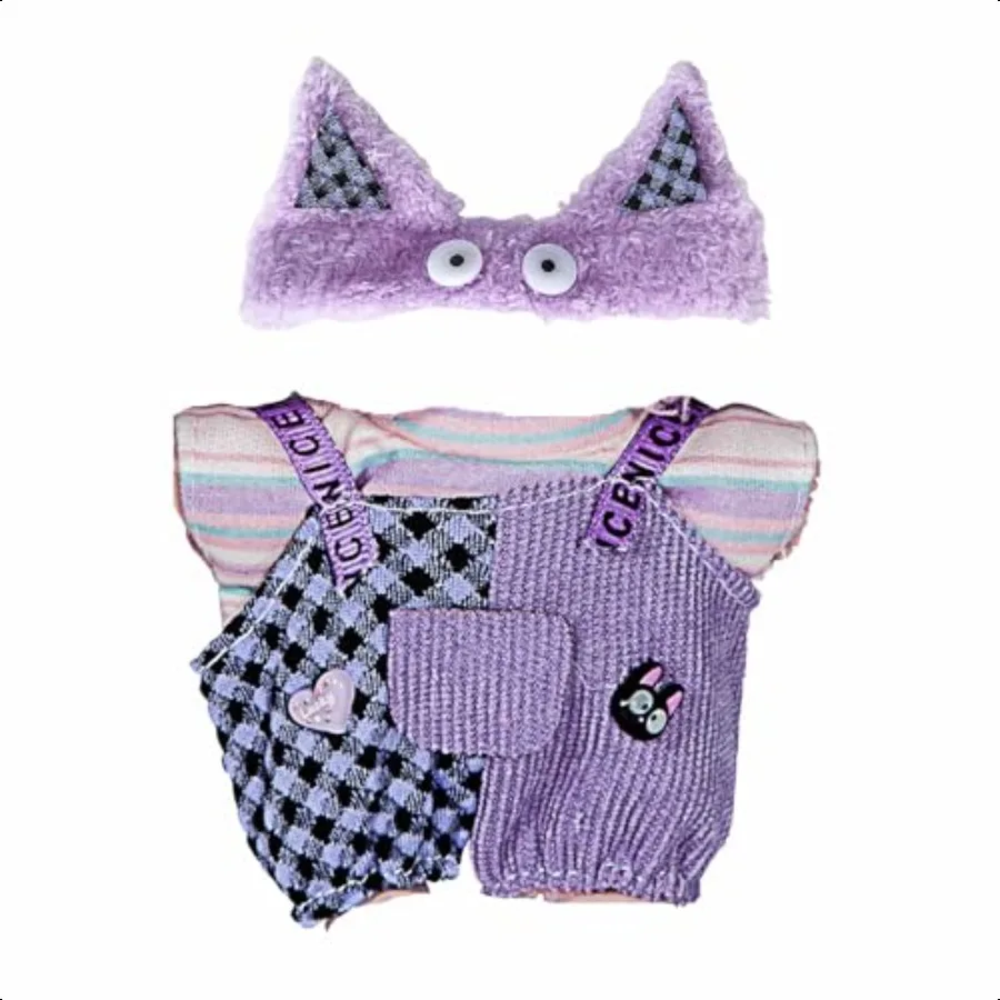 

17cm Doll ClothesCute Doll Outfit and Premium Fashion Dres NO Doll (Purple)