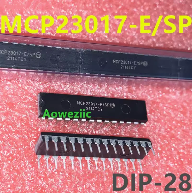 DIXSG MCP23017-E/SP DIP-28 MCP23017 16-Bit I/O Expander with I2C Interface IC Diy IO Electronic