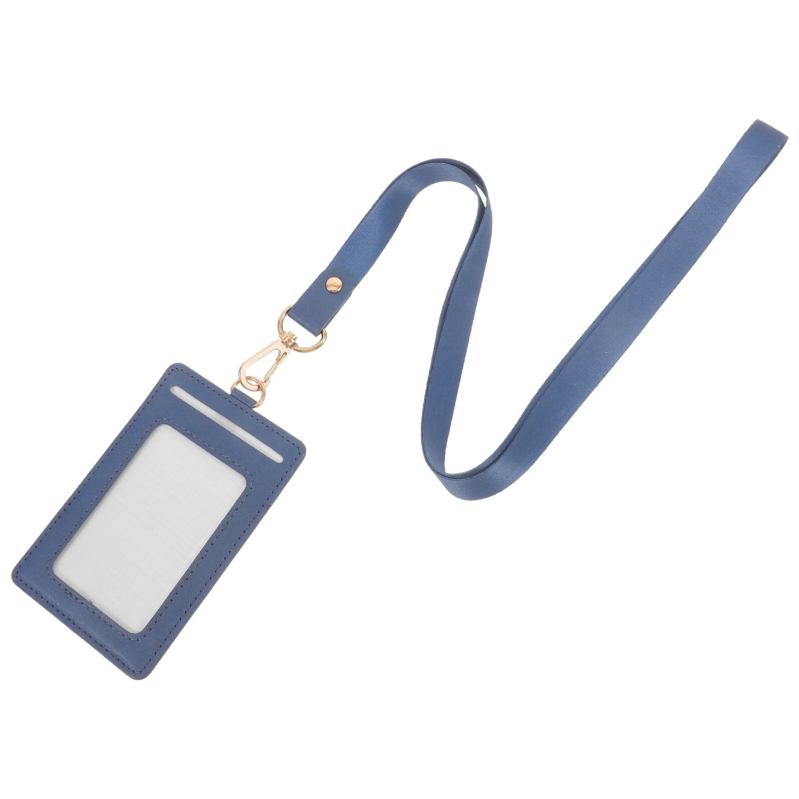 

Clear Work ID Badge Holders Blue Alloy Lanyards Covers Game Card Holder Small Card Sleeves For Students Nurses Doctors Workers