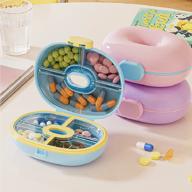 

Компактная портативная мини-коробка для таблеток — новая модель, герметичный влагостойкий органайзер для лекарств для еженедельного использования, личное хранение лекарств Ca