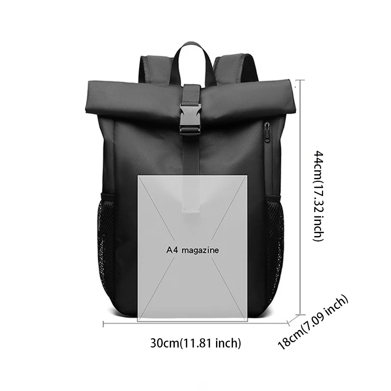 Fashion Men's Backpack Bag Nylon travel Bags High Capacity Air Cushion Belt Laptops School Bags for Men Black Gift - view 3