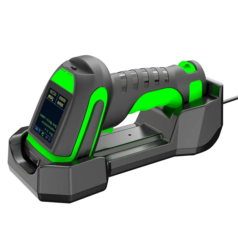 Industrial ABS Material 5000 Times Rolling for 1.77 Inch Display 2D USB Stock Rugged Barcode Scanner for Asset Tracking