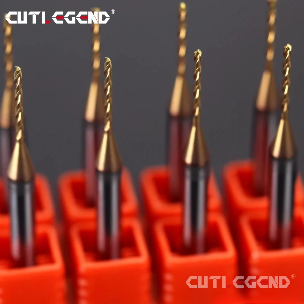 CUTLEGEND 0,3~2,02mm Mikrobohrer aus Vollhartmetall, Mini-CNC-Bohrer, 3D-Schaftdurchmesser 4mm D4, für Metall, Stahl, Kunststoff – Detail 3