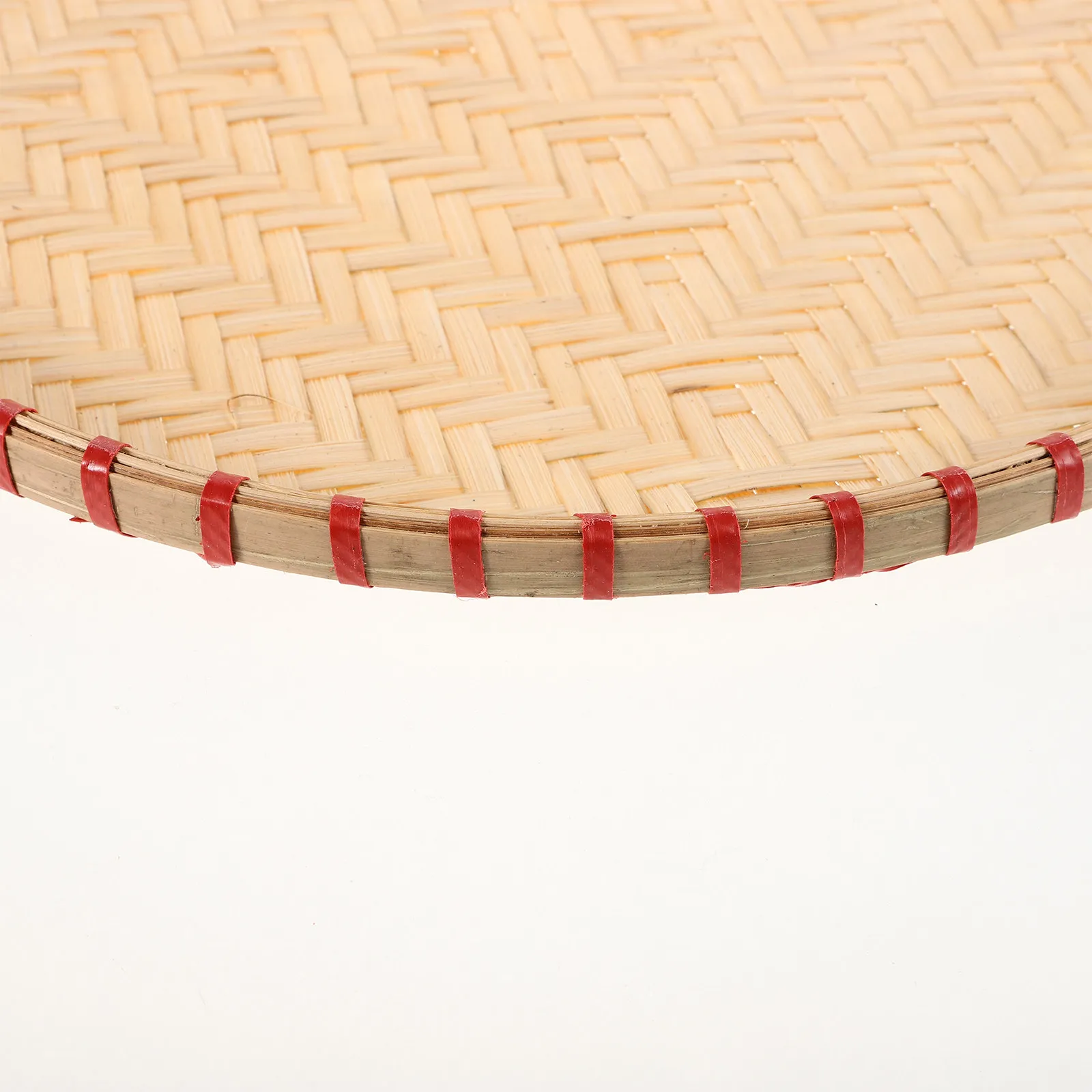 3 Pcs Woven Basket Bamboo Trays for Eating Serving Weaving Products Drying Fruit Brown