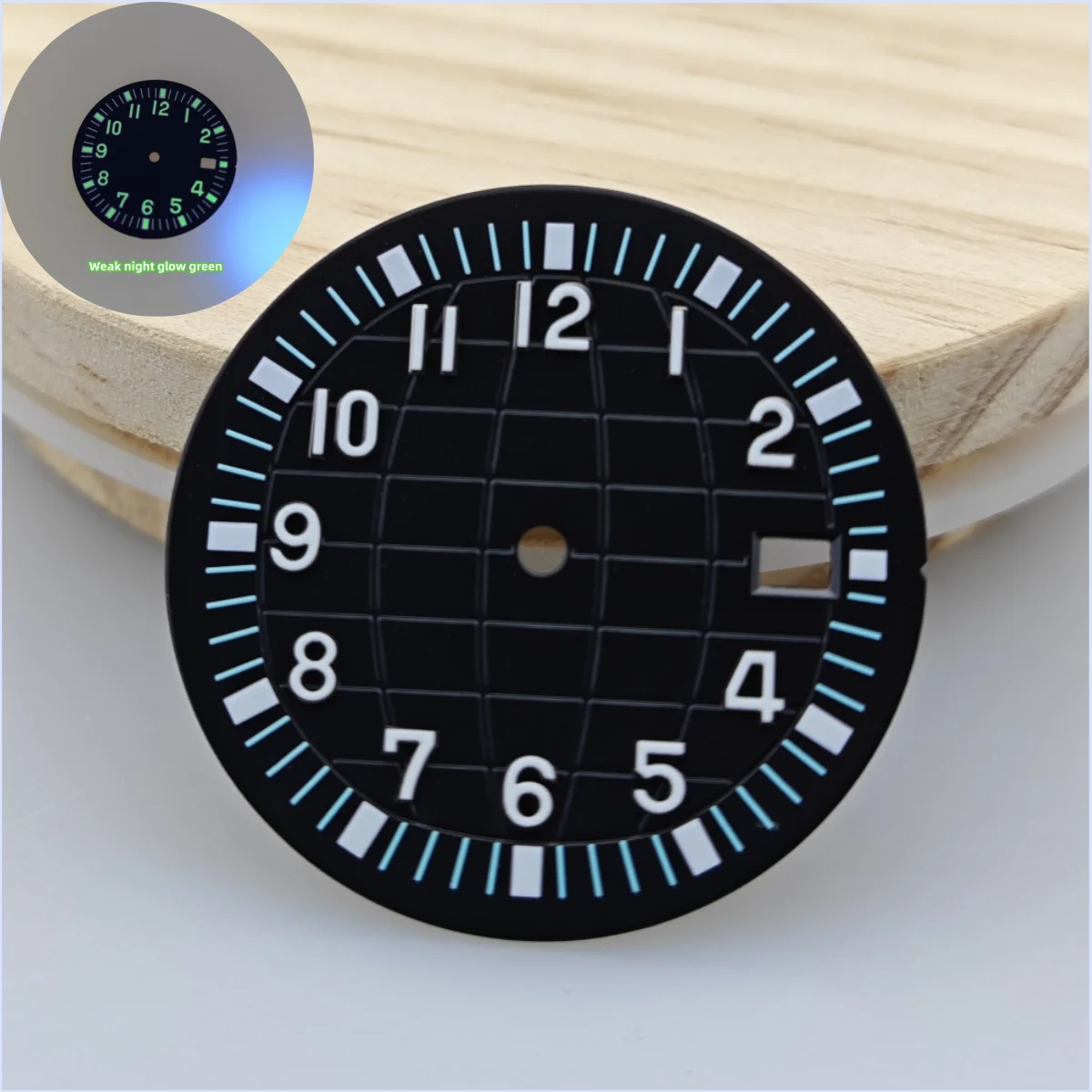 NH35 dial gray grenade dial modified PP surface NH36/4R35/strong green night light surface DIY using size 32mm