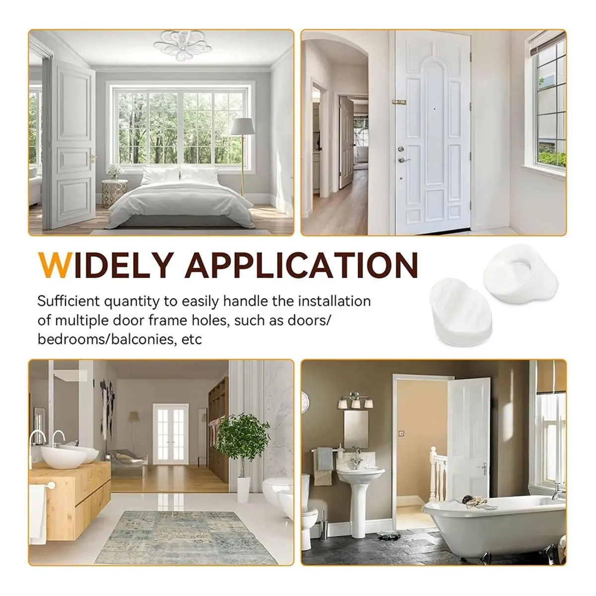 

100PCS Entry Door Plugs, Door Frame Plugs Diameter 5/16" X 1/4", Door Window Screw Hole Plugs for ODL/Western