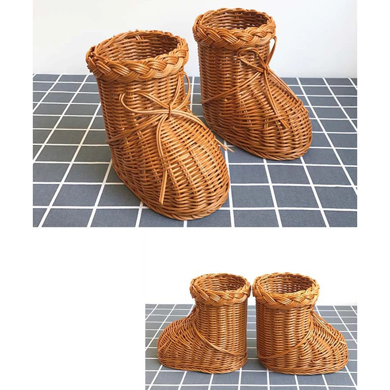 Rattan Woven Fruit Basket Cute Shape Fruit Bowls Tray Vegetable Snack Basket Novelty Animal Shaped - view 6